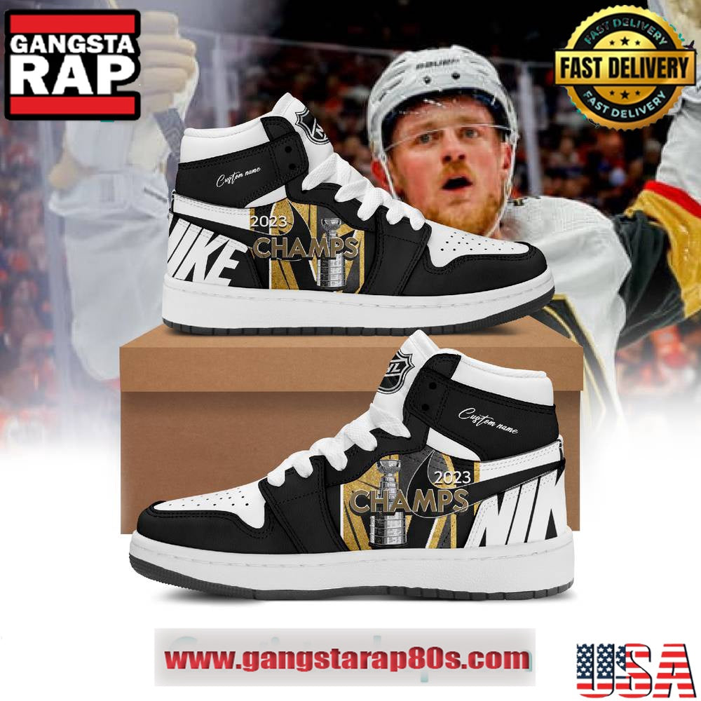Vegas Golden Knights NHL Stanley Cup Champions Custom Air Jordan 1 Sneakers Shoes