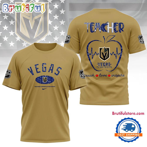 Vegas Golden Knights NHL Teacher Appreciation Day 3D T Shirt