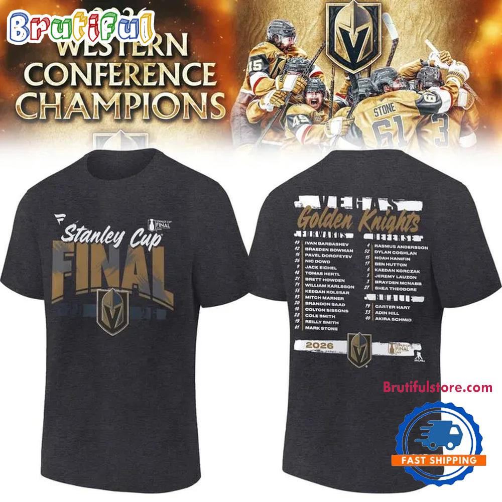 Vegas Golden Knights Western Conference Champions Locker Room Final 2026 T Shirt