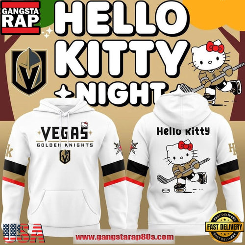 Vegas Golden Knights x Hello Kitty Night 2026 Limited Edition White Hoodie