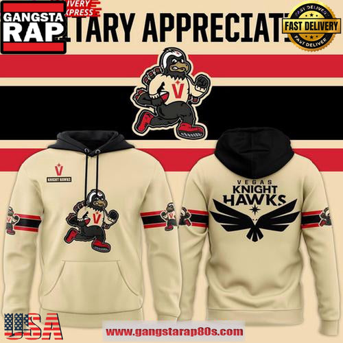 Vegas Knight Hawks 2025 Military Night Edition All Over Print Hoodie