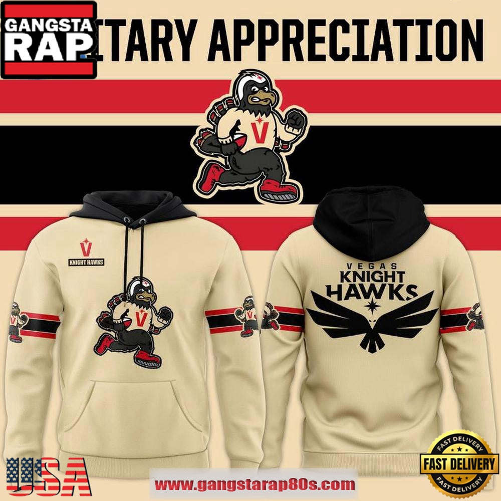 Vegas Knight Hawks 2025 Military Night Special Edition Unisex Hoodie