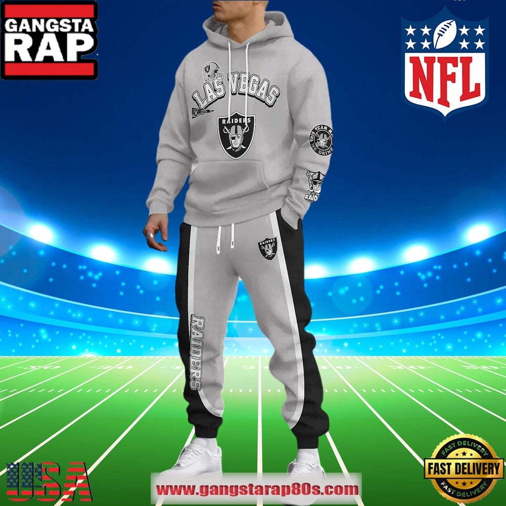 Vegas Raiders NFL Holiday Christmas Hoodie Joggers Set