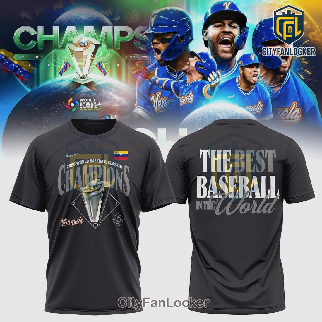 Venezuela Baseball 2026 World Classic Champions T-Shirt