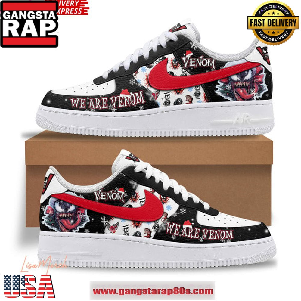 Venom Christmas Holiday Limited Edition Air Force 1 Running Sneakers