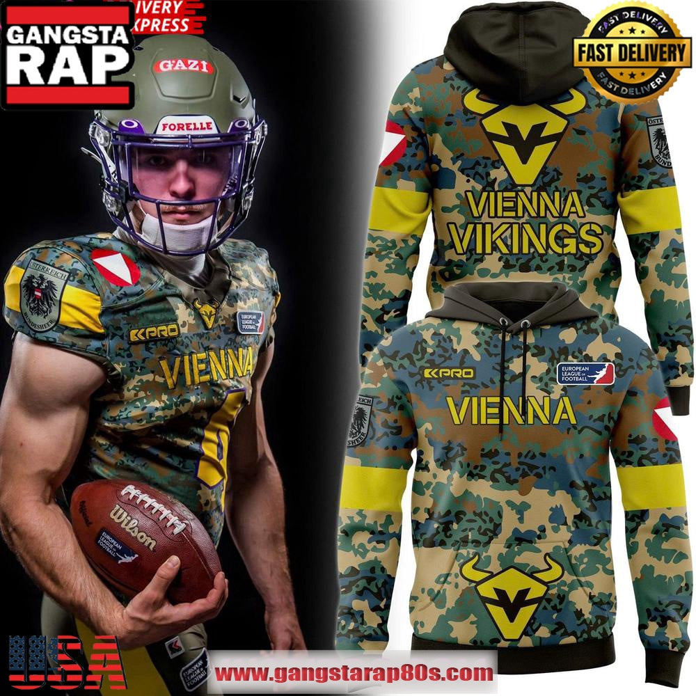 Vienna Vikings Salute to Service 2025 All Over Print Hoodie