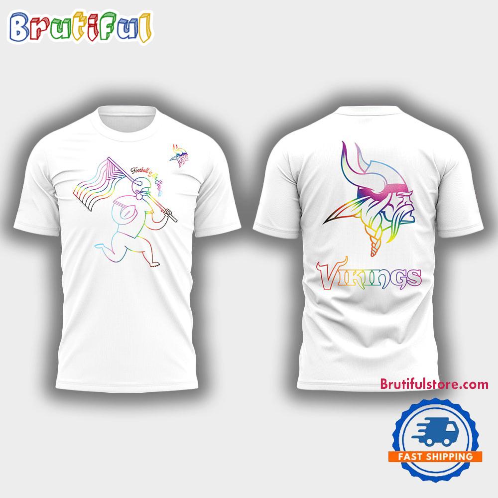 Minnesota Vikings 2025 Happy Pride Month 3D Shirt
