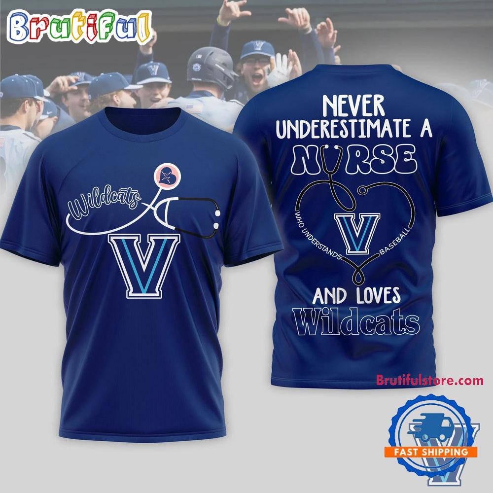 Villanova Wildcats NCAA Game Day Nurse Limited 3D T Shirt