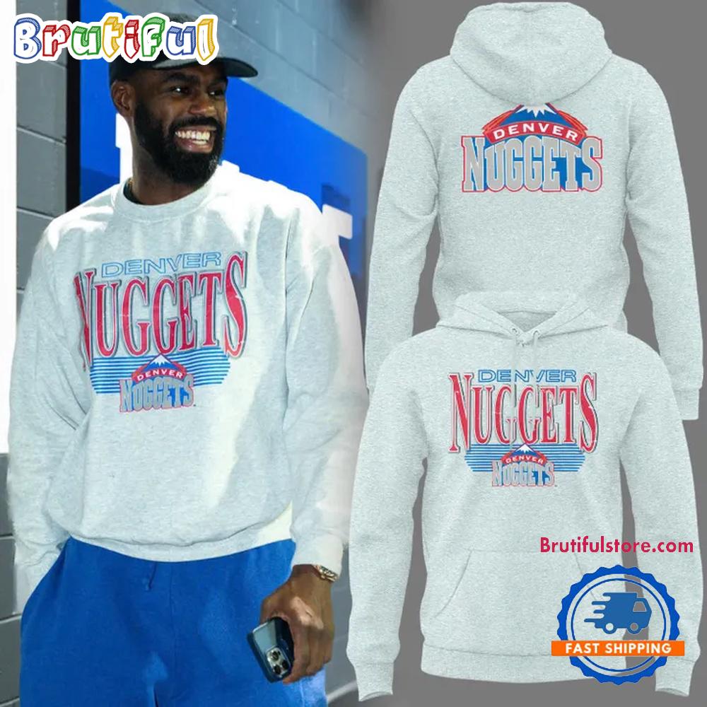 Vintage 1990s Denver Nuggets Logo Graphic Limited Edition Hoodie T-Shirt
