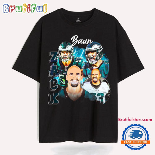 Vintage 90s Zack Baun Retro Philadelphia Eagles Football T Shirts