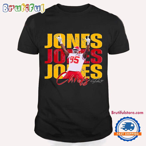 Vintage Chris Jones 95 Kansas City Chiefs Football Players Super Bowl 2025 T Shirt