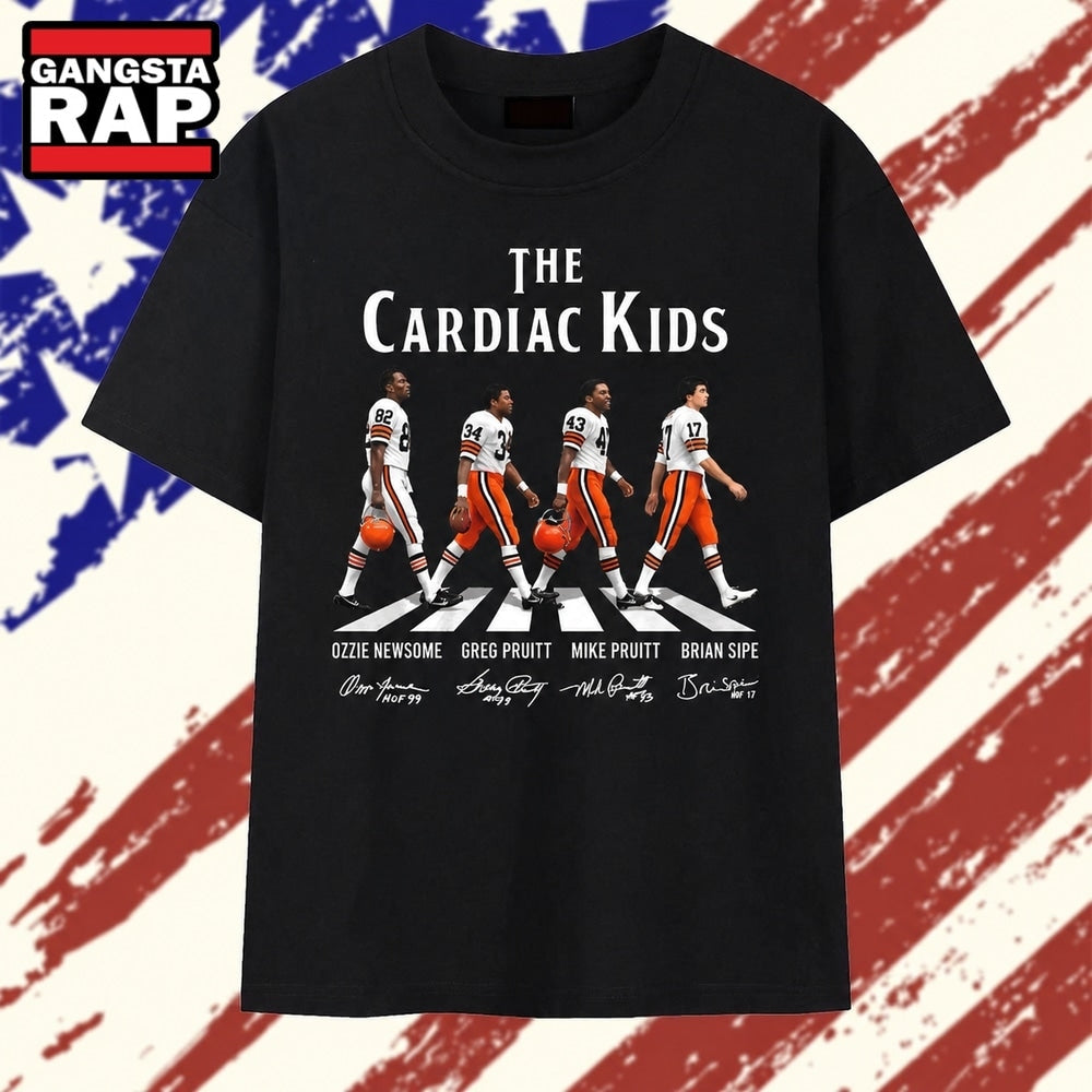 Vintage Cleveland Browns The Cardiac Kids Abbey Road Style Legends Signatures T Shirt