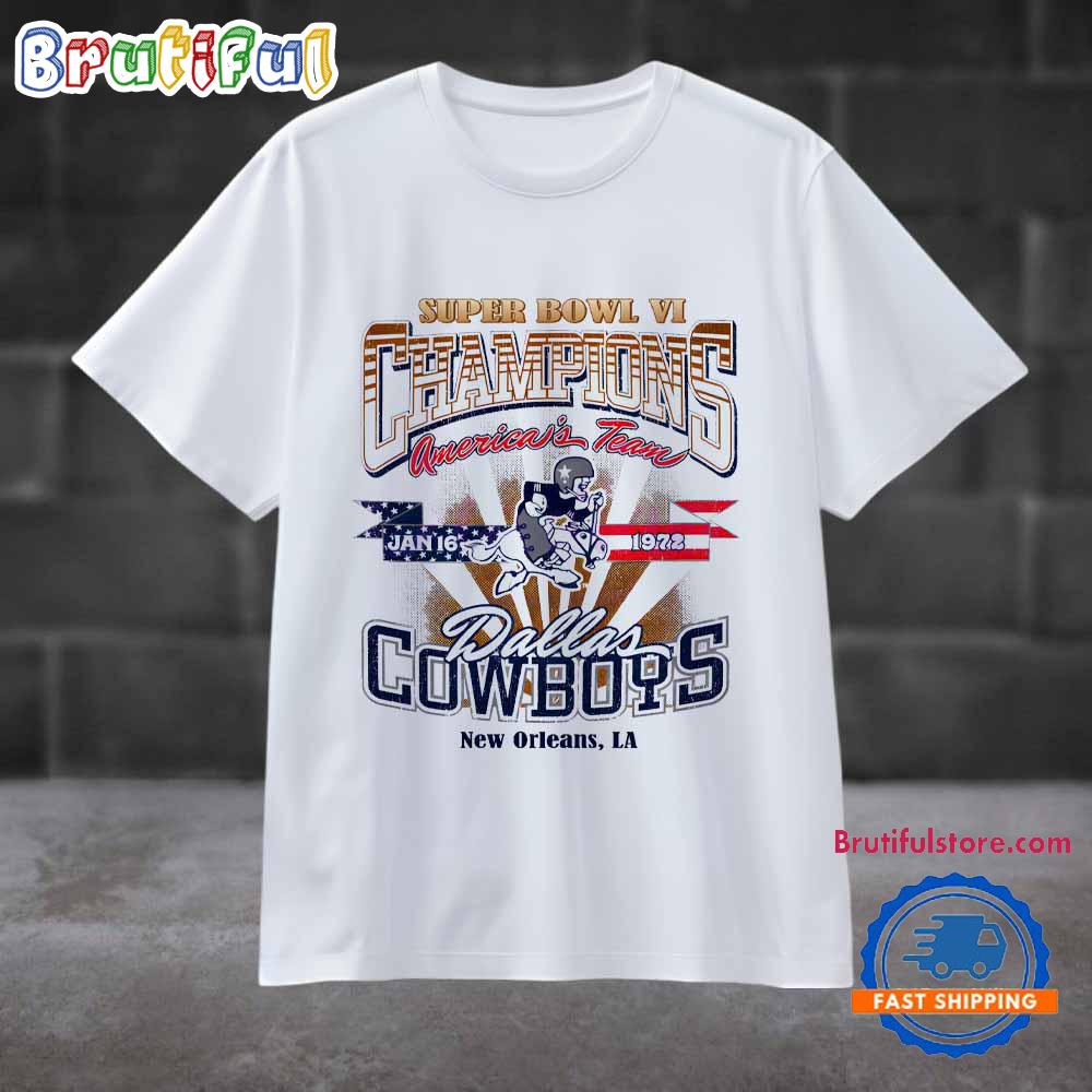 Vintage Dallas Cowboys Super Bowl Vi Champions T Shirt