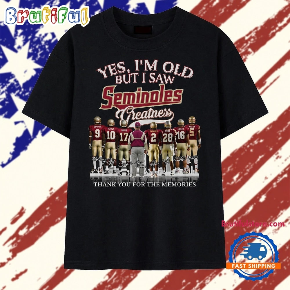 Vintage Florida State Seminoles Greatness Signatures T Shirt