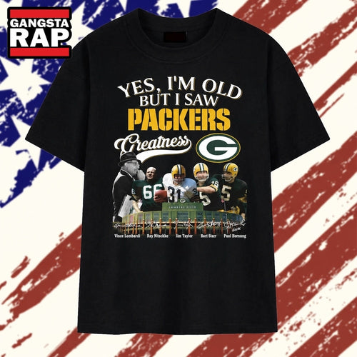 Vintage Green Bay Packers Greatness Signatures T Shirt