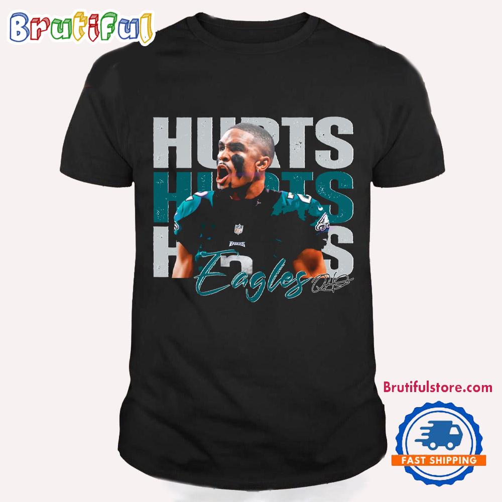Vintage Jalen Hurts 1 Philadelphia Eagles Football Players Super Bowl 2025 T Shirt