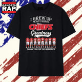 Vintage Kansas City Chiefs I Grew Up Watching Greatness Signatures 2026 T Shirt