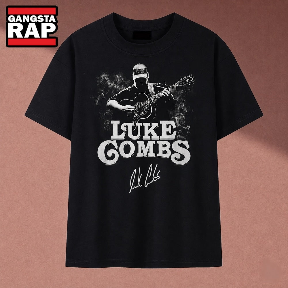 Vintage Luke Combs Country Music Signature Graphic T Shirt, Music 2D Shirt