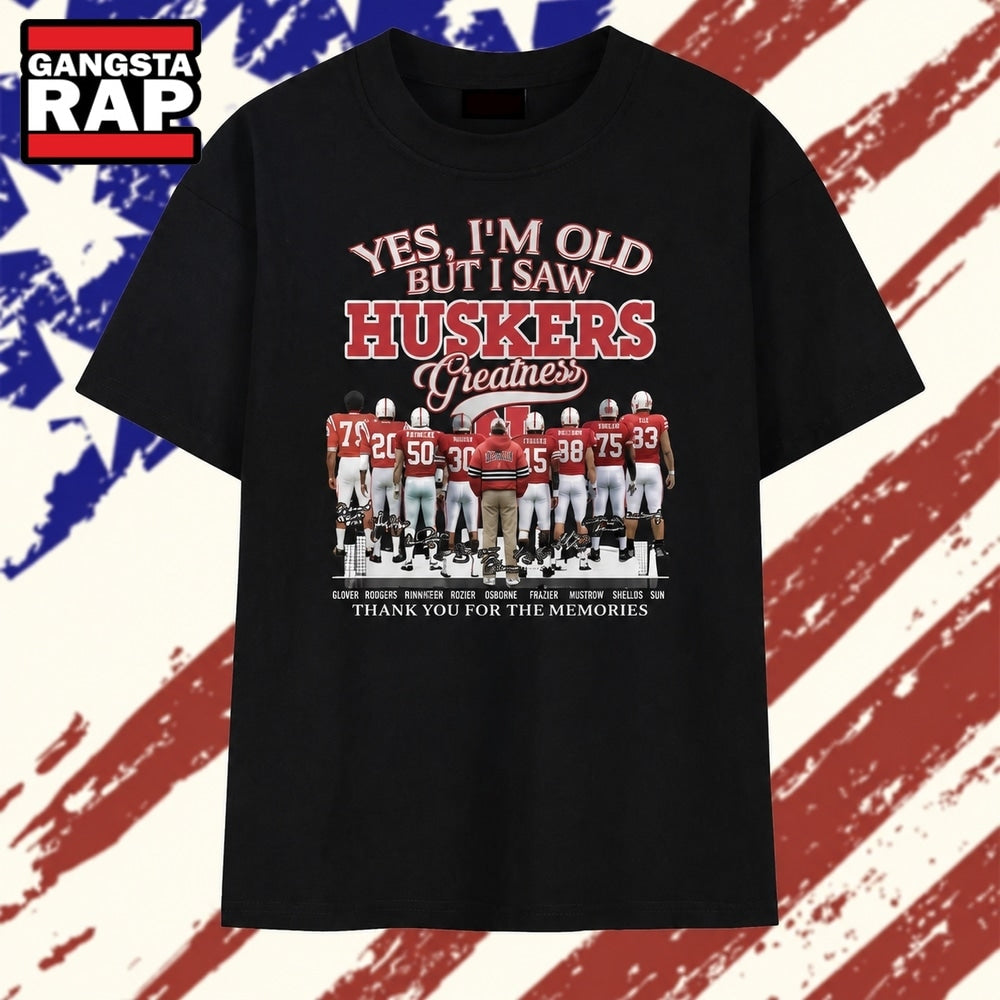 Vintage Nebraska Huskers Greatness Signatures T Shirt