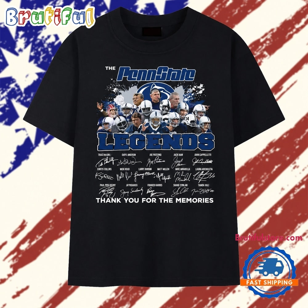 Vintage Penn State Legends Signatures College Football T Shirt