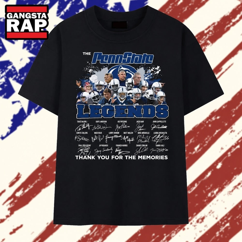Vintage Penn State Legends Signatures College Football T Shirt