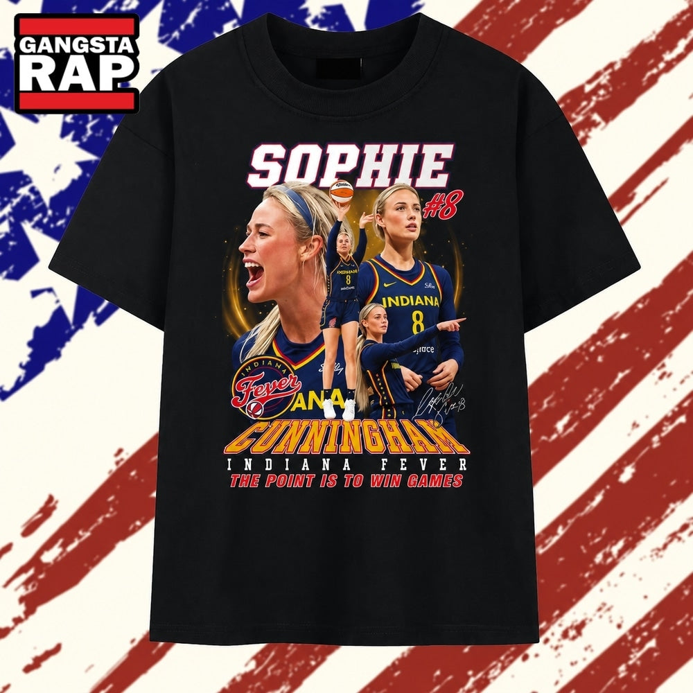 Vintage Sophie Cunningham #8 Indiana Fever WNBA Basketball 2026 T Shirt