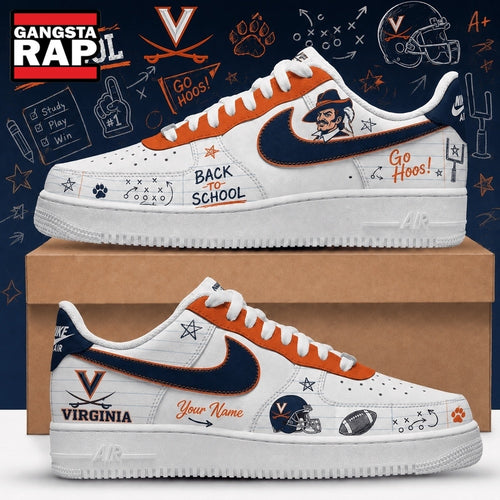 Virginia Cavaliers 2026 NCAA Football Back To School Air Force 1 Shoes Sneakers