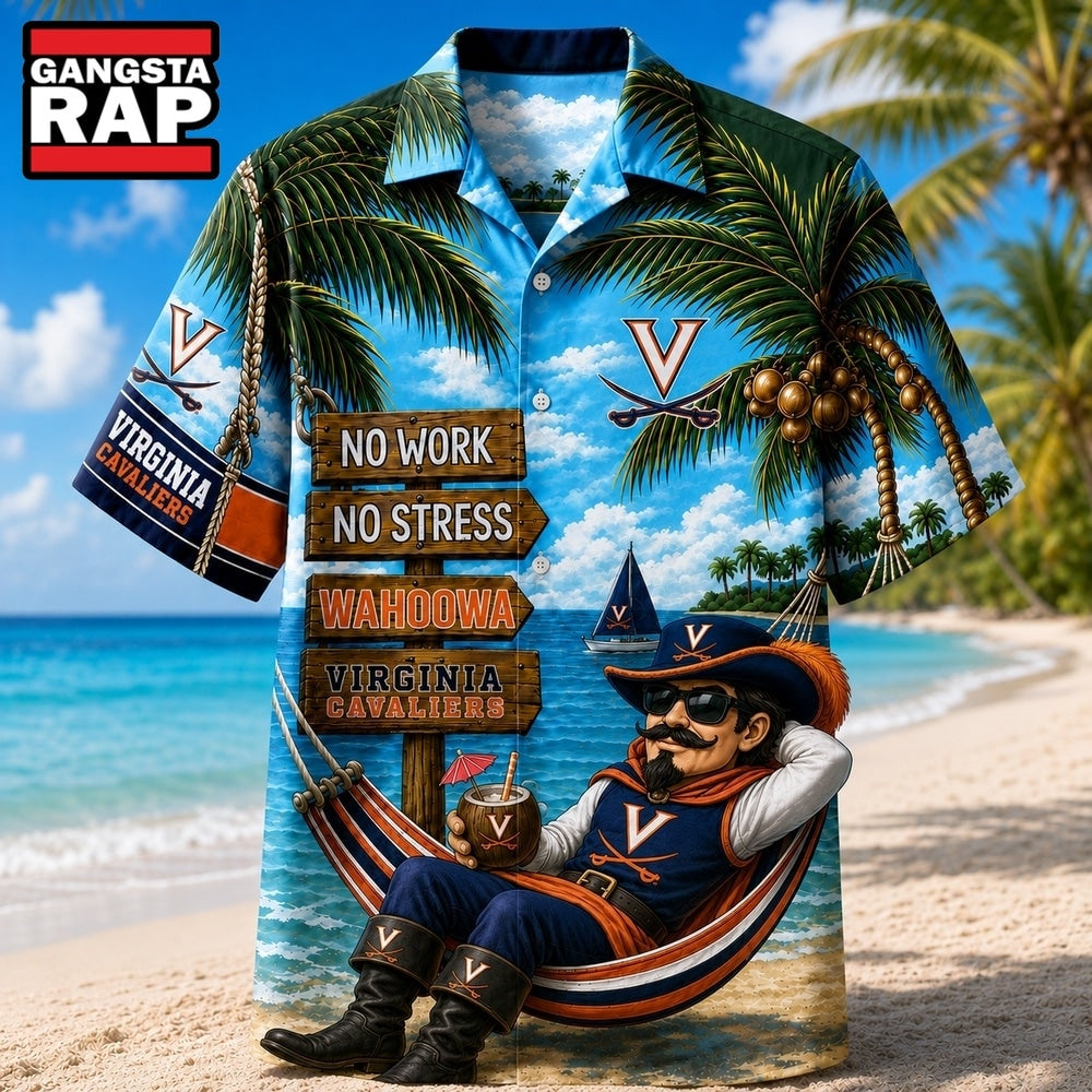 Virginia Cavaliers NCAA No Work No Stress Hawaiian Shirt