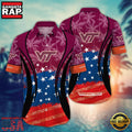 MLB Virginia Tech Hokies Team Logo Hot Summer Aloha Hawaiian Shirt