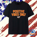 Virginia Tech Hokies Positive Vibes Only logo T Shirt