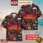 Virginia Tech Hokies Solgan HokieBird True Fan Spirit Custom Name Aloha Hawaiian Shirt