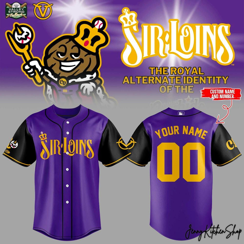 Visalia Rawhide Central Valley Sir Loins 2026 Baseball Jersey