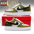 Volbeat Still CountingOlive Green Rock Band Graphic Air Force 1 Shoes, Music Air Force 1 Shoes