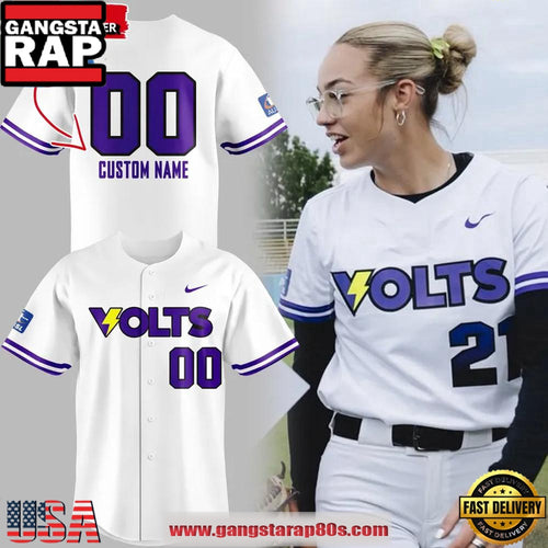 VOLTS Softball New Uniform Custom White Baseball Jersey