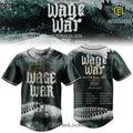 Wage War Australia 2026 Tour Black Baseball Jersey