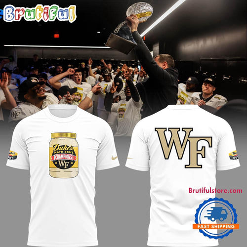 Wake Forest Demon Deacons 2026 Football Dukes Mayo Bowl Champions White T Shirt