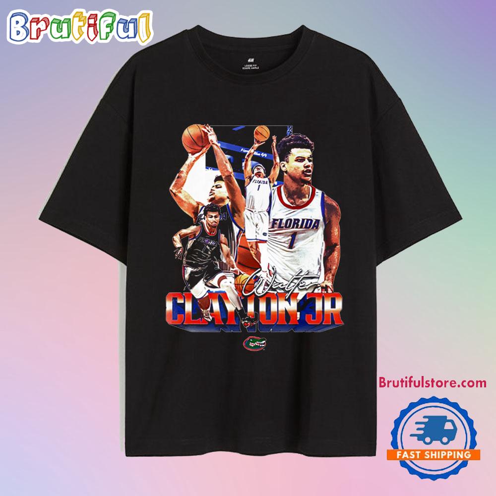 Walter Clayton Jr Florida Gators Champions Signature Player Collage T Shirt