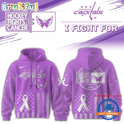 Washington Capitals 2025 NHL Hockey Fights Cancer Limited Edition Hoodie Shirt