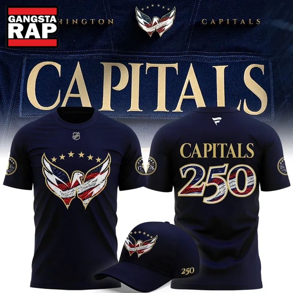 Washington Capitals Celebrating the 250th Anniversary of America Hoodie T-Shirt