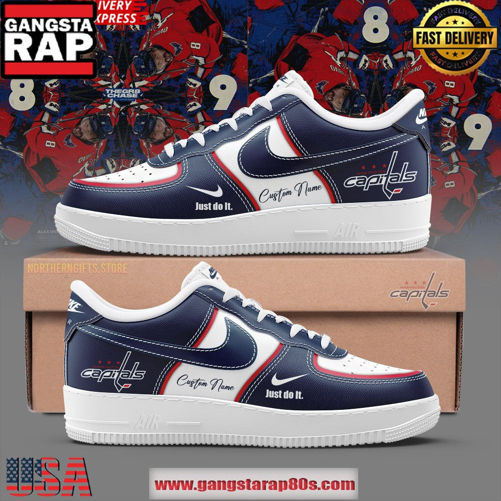 Washington Capitals Just Do It Limited Edition Custom Air Force 1 Sneakers Shoes