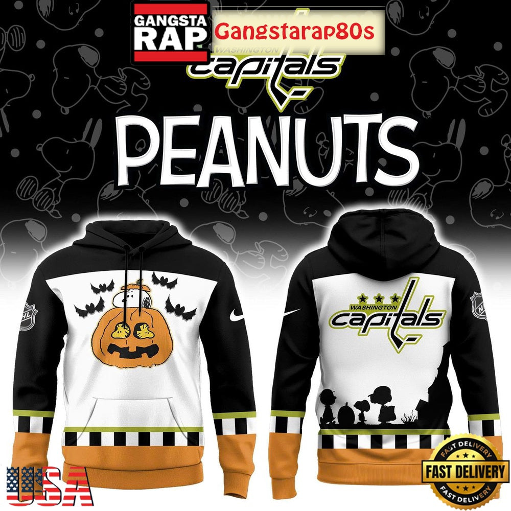 Washington Capitals Snoopy Peanuts Halloween 2025 Unisex Hoodie T-Shirt