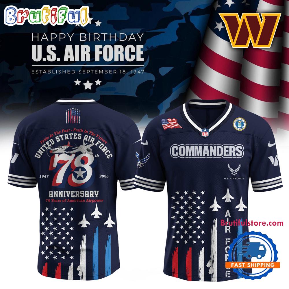 Washington Commanders 2025 NFL US Air Force Birthday Football Jersey