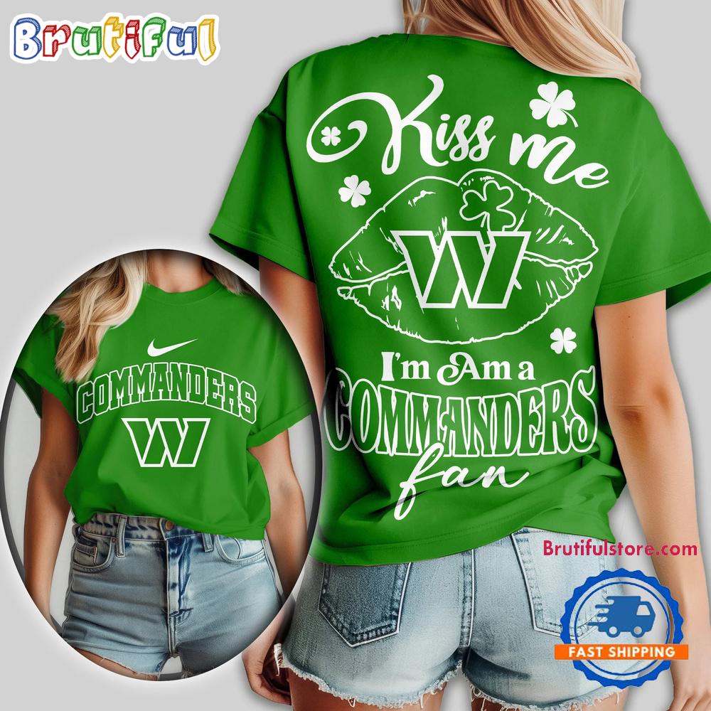 Washington Commanders 2026 NFL Kiss Me St. Patricks Day All Over Print Shirt