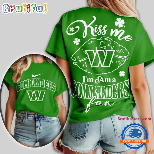 Washington Commanders 2026 NFL Kiss Me St. Patricks Day All Over Print Shirt