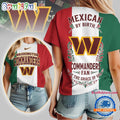 Washington Commanders 2026 NFL Mexican By Birth Unisex 3D Shirt