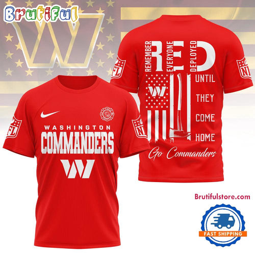 Washington Commanders 2026 NFL Red Friday Firefighter Limited Edition 3D Shirt