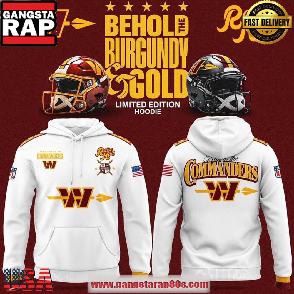 Washington Commanders Behold Burgundy & Gold 2026 Hoodie Shirt