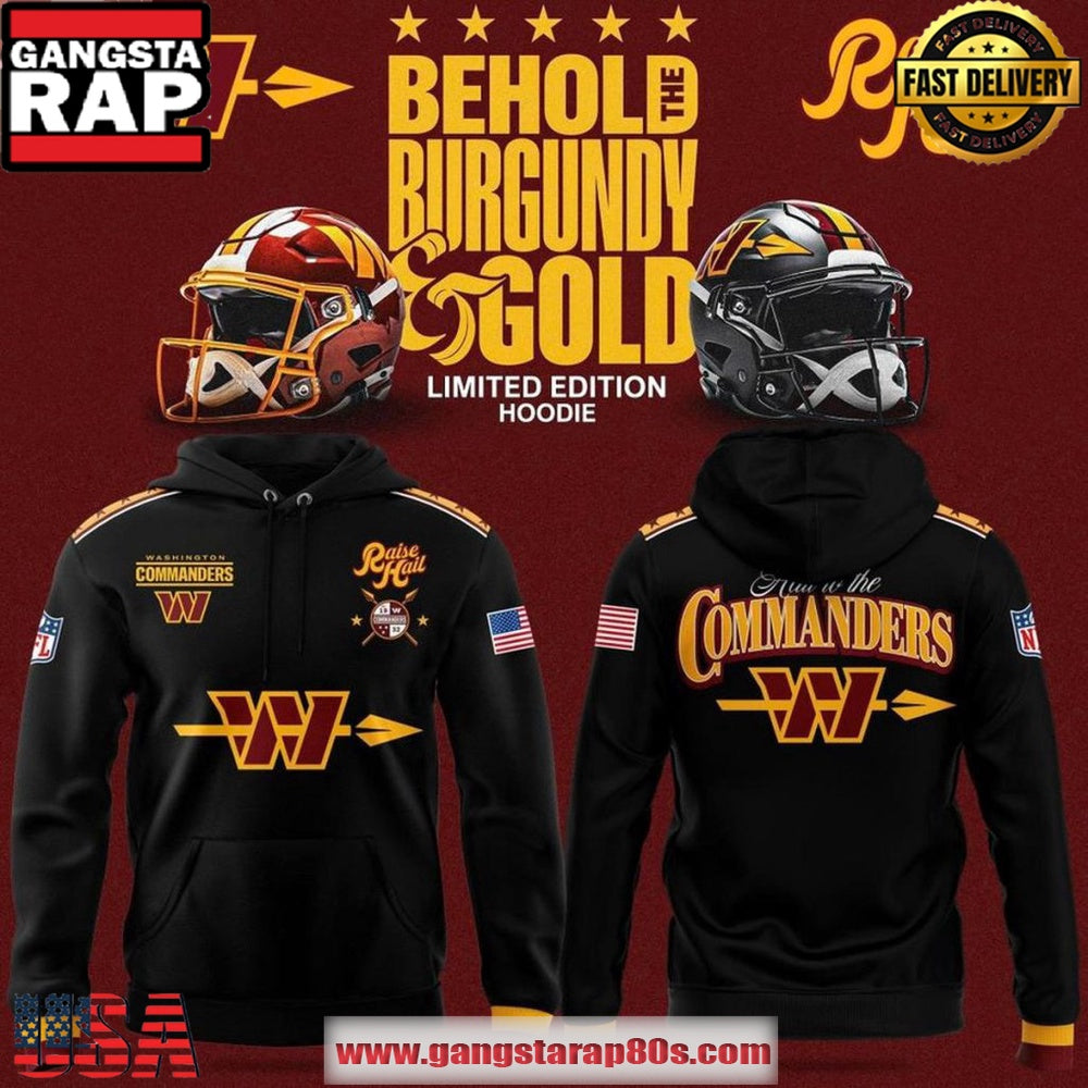 Washington Commanders Behold Burgundy & Gold 2026 Unisex Hoodie