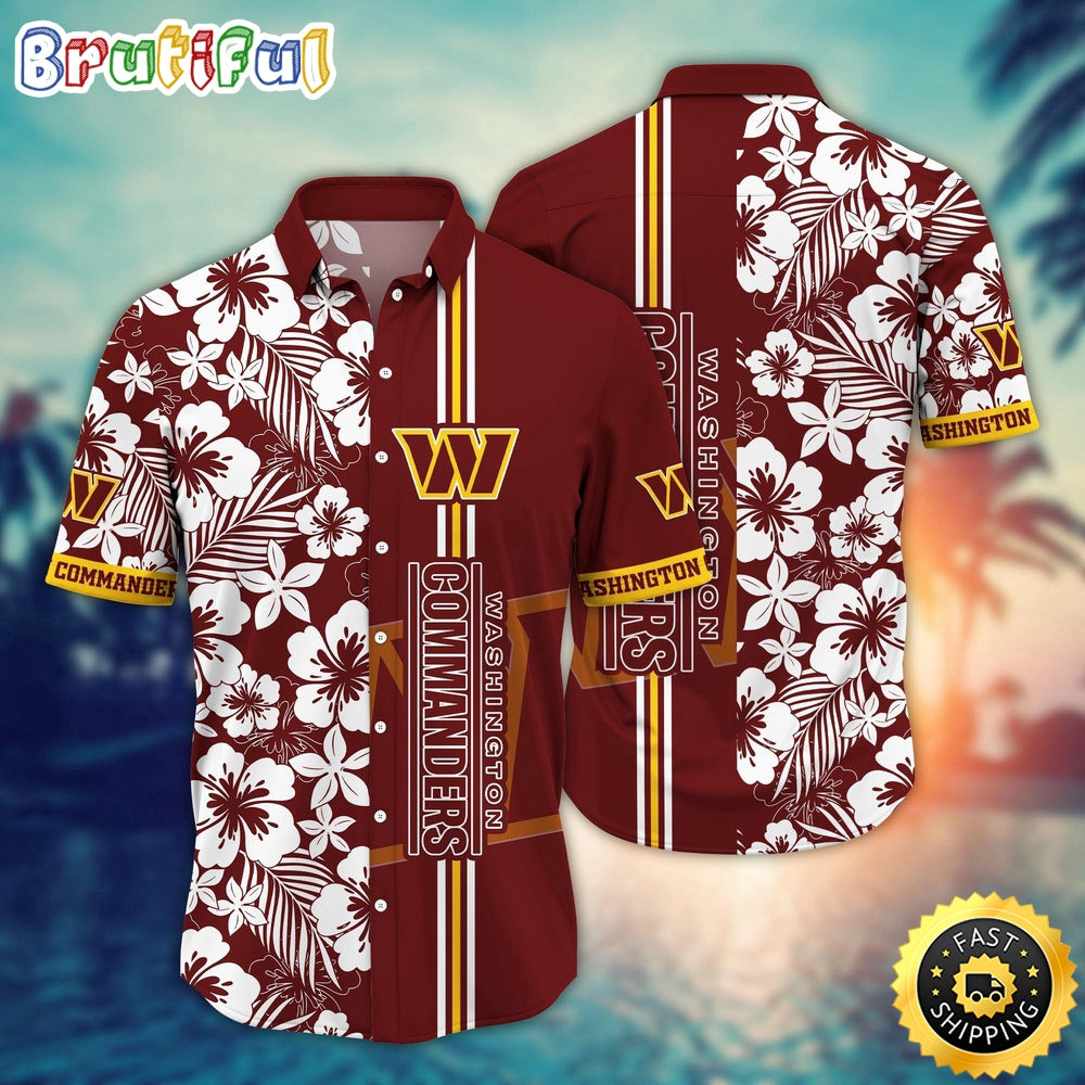 Washington Commanders Hawaii Shirt Flower Exotic Island Fashion