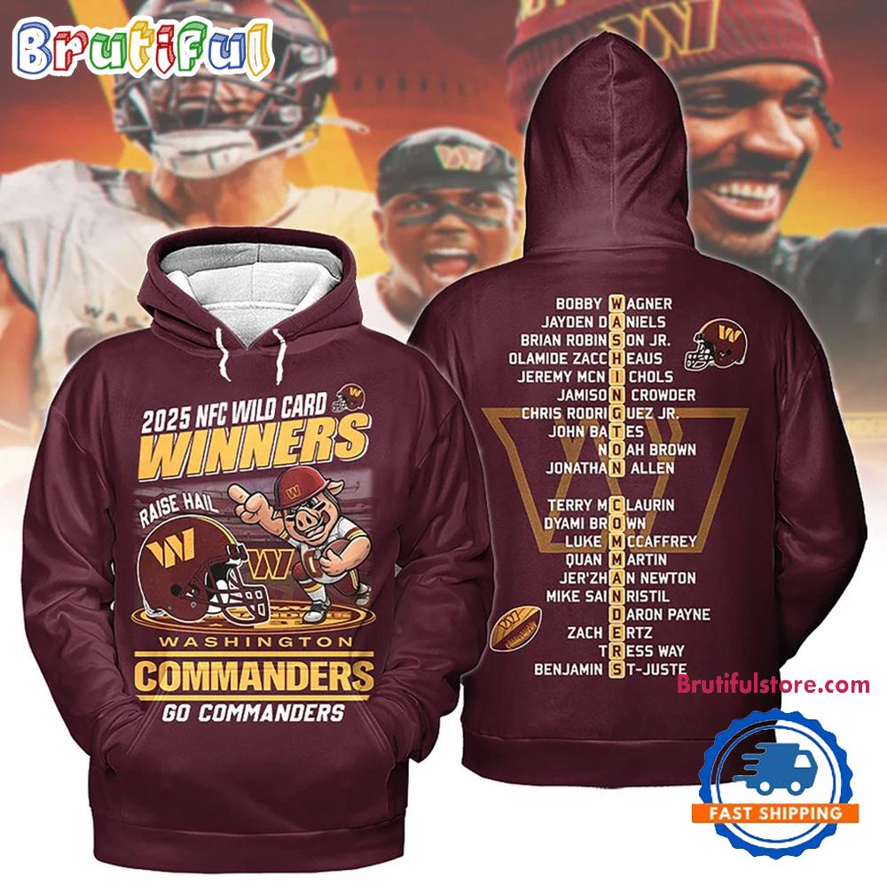Washington Commanders NFC Divisional 2025 Winners Hoodie T-Shirt